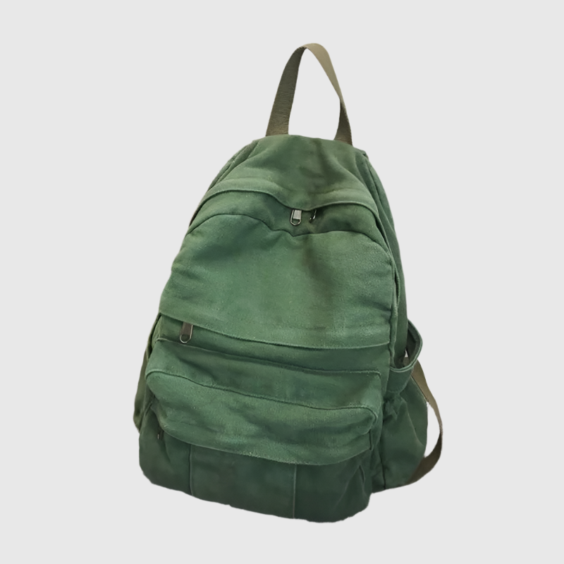 Compact Canvas Backpack with Front Pocket | Stylish and Practical Design