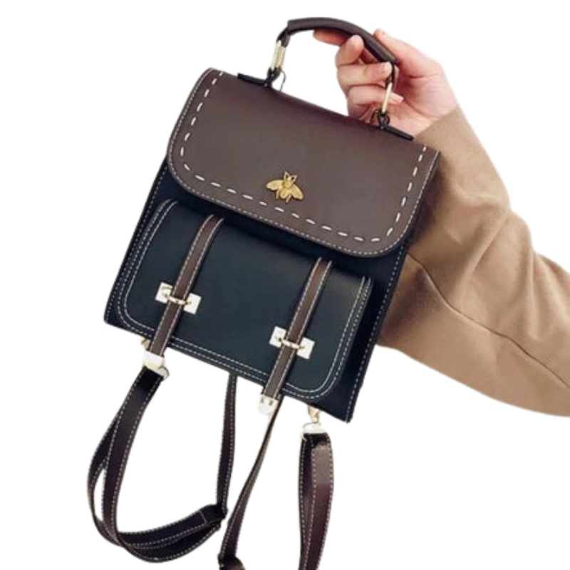 Elegant Bee Vintage-Style Backpack | Small & Elegant