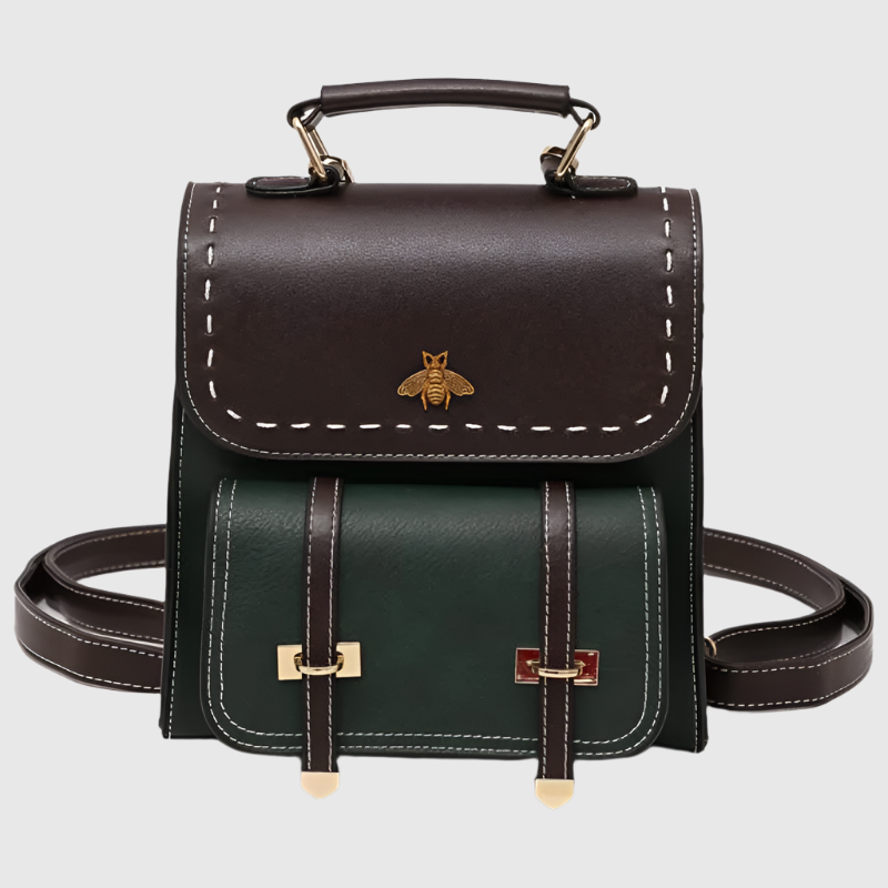 Elegant Bee Vintage-Style Backpack | Small & Elegant