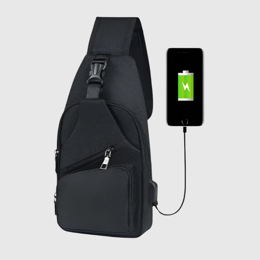 Lightweight and Compact Anti-Theft Crossbody Bag with Built-in USB Charging Port