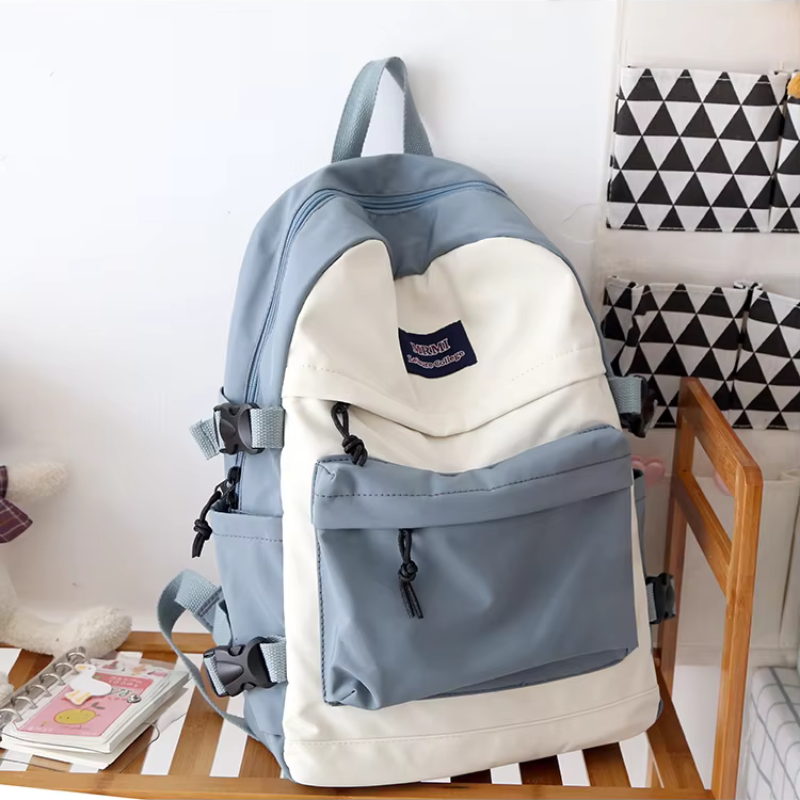 Two-Tone School Backpack | Trendy and Practical Design