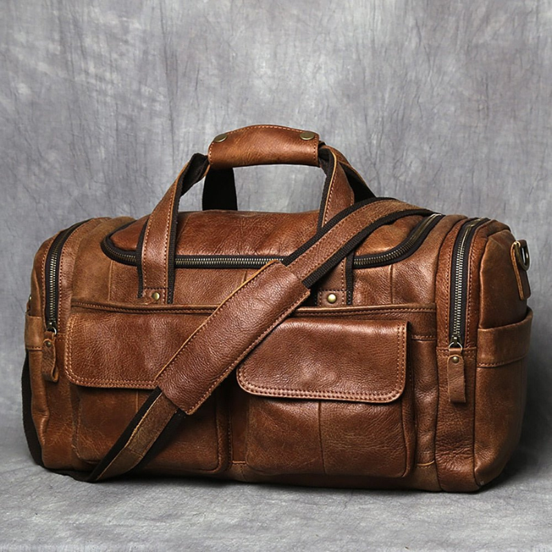 Multifunctional Lightweight Travel Duffle Bag | Vintage Look & with Zip Closure