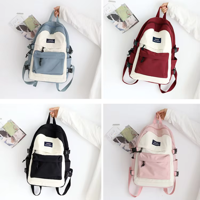 Two-Tone School Backpack | Trendy and Practical Design