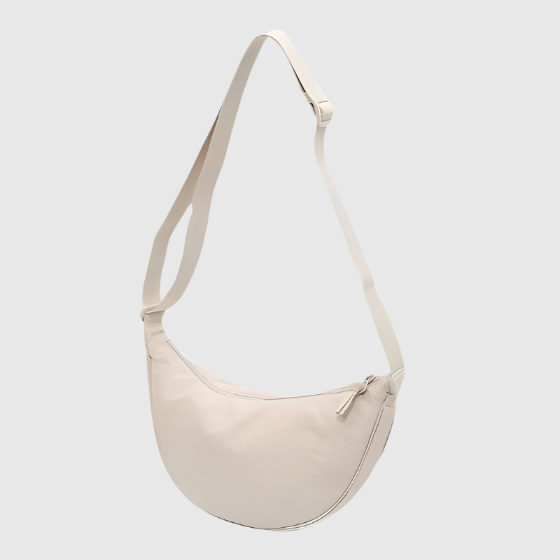 Adjustable Strap Dumpling-Style Zippered Crossbody Bag