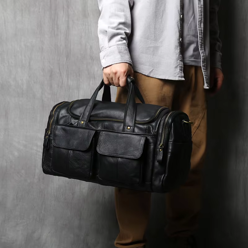 Multifunctional Lightweight Travel Duffle Bag | Vintage Look & with Zip Closure