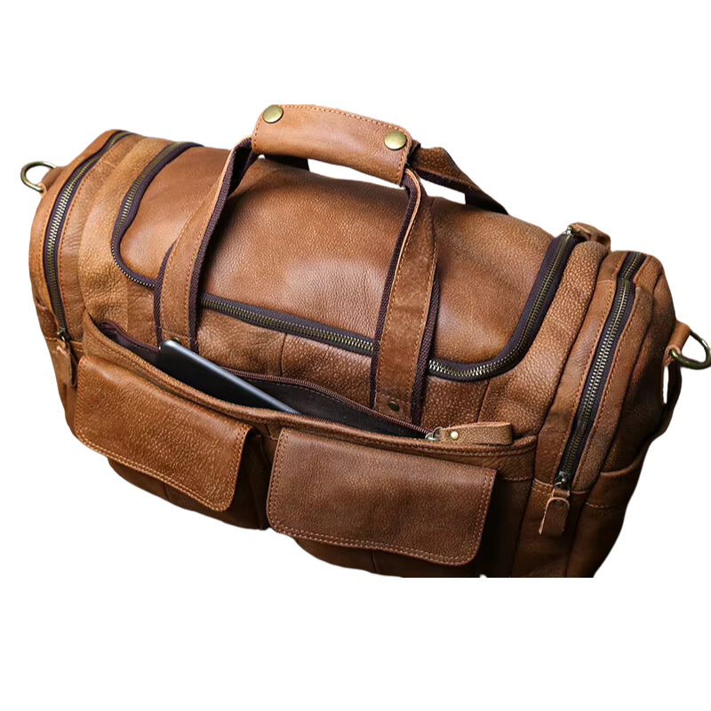 Multifunctional Lightweight Travel Duffle Bag | Vintage Look & with Zip Closure