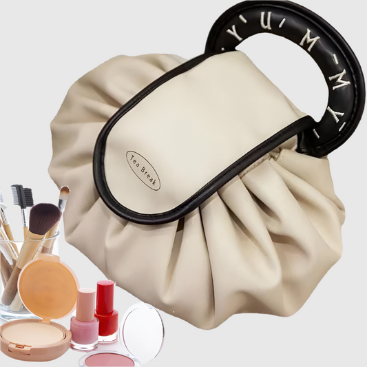 Foldable Makeup & Toiletry Travel Organizer Bag with Drawstring