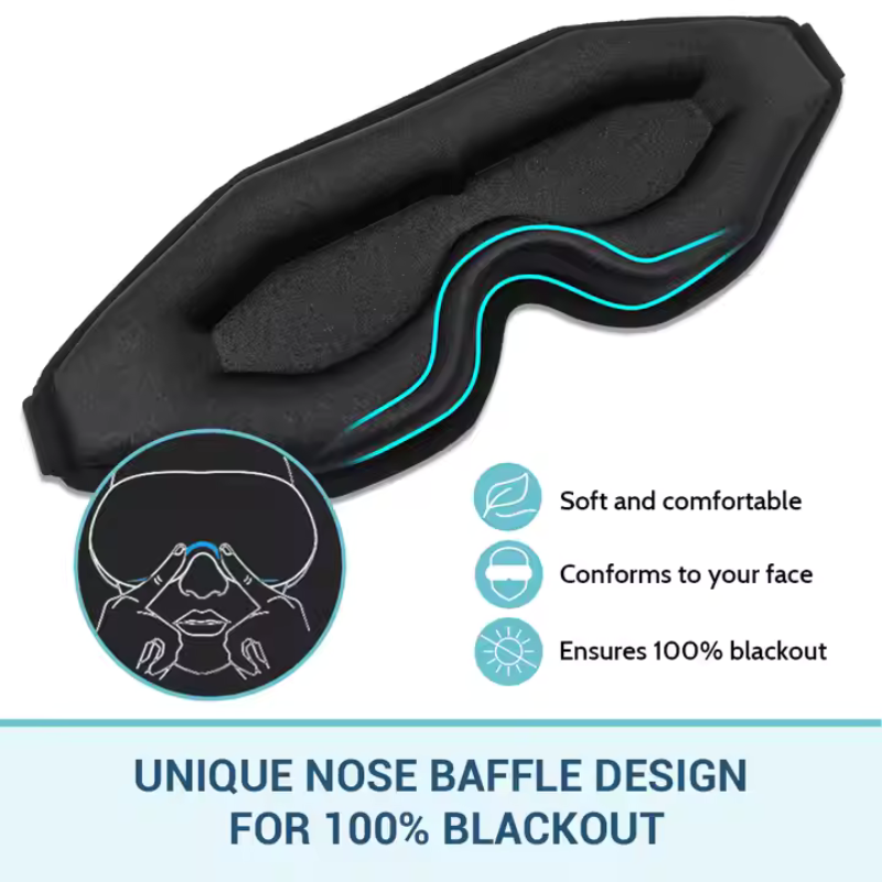 Lightweight Travel Sleep Eyemask with Memory Foam