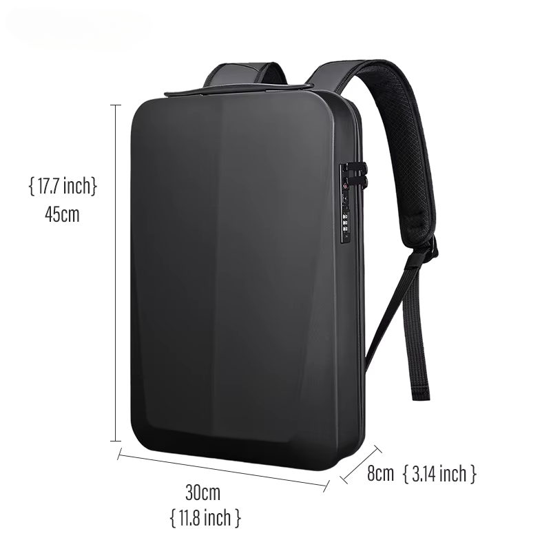 Durable Waterproof Hardshell Backpack with Charging Port