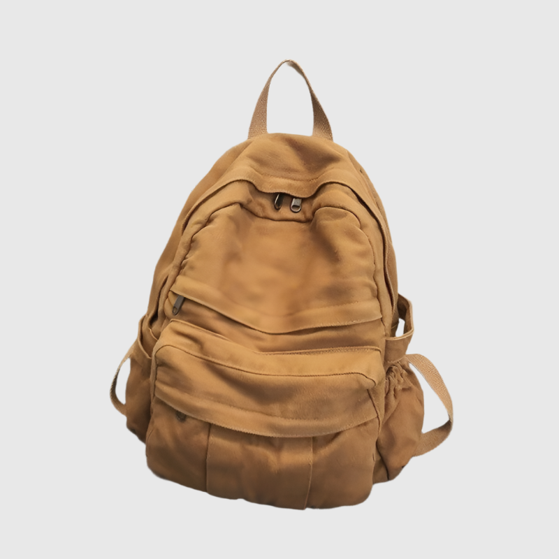 Compact Canvas Backpack with Front Pocket | Stylish and Practical Design