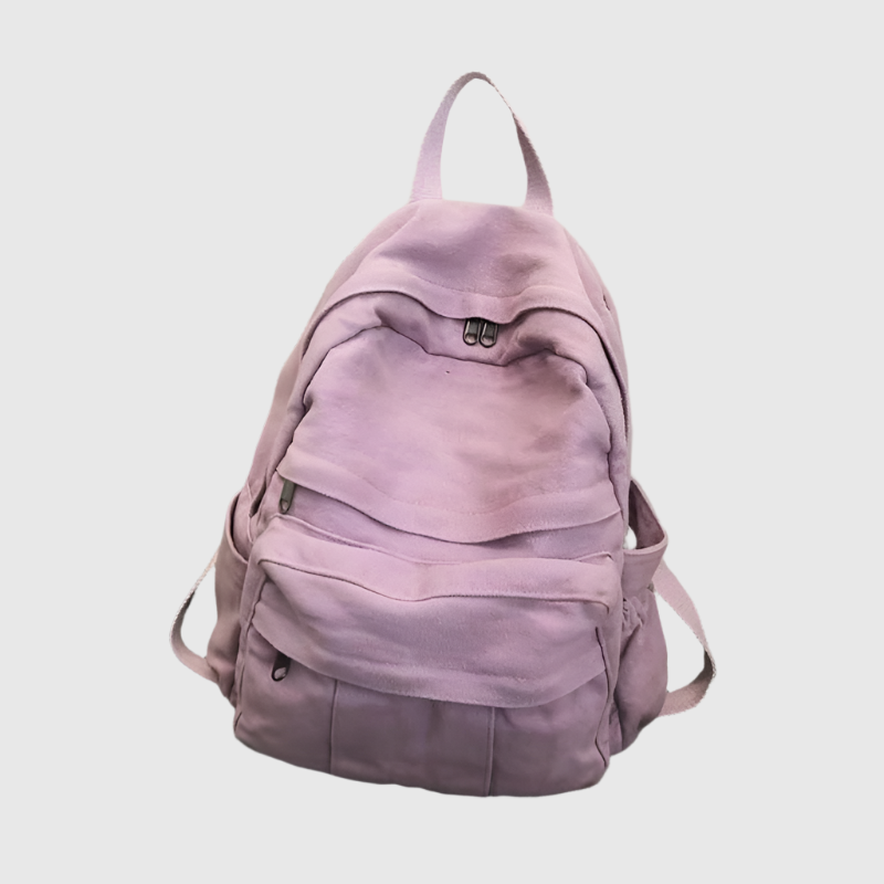 Compact Canvas Backpack with Front Pocket | Stylish and Practical Design