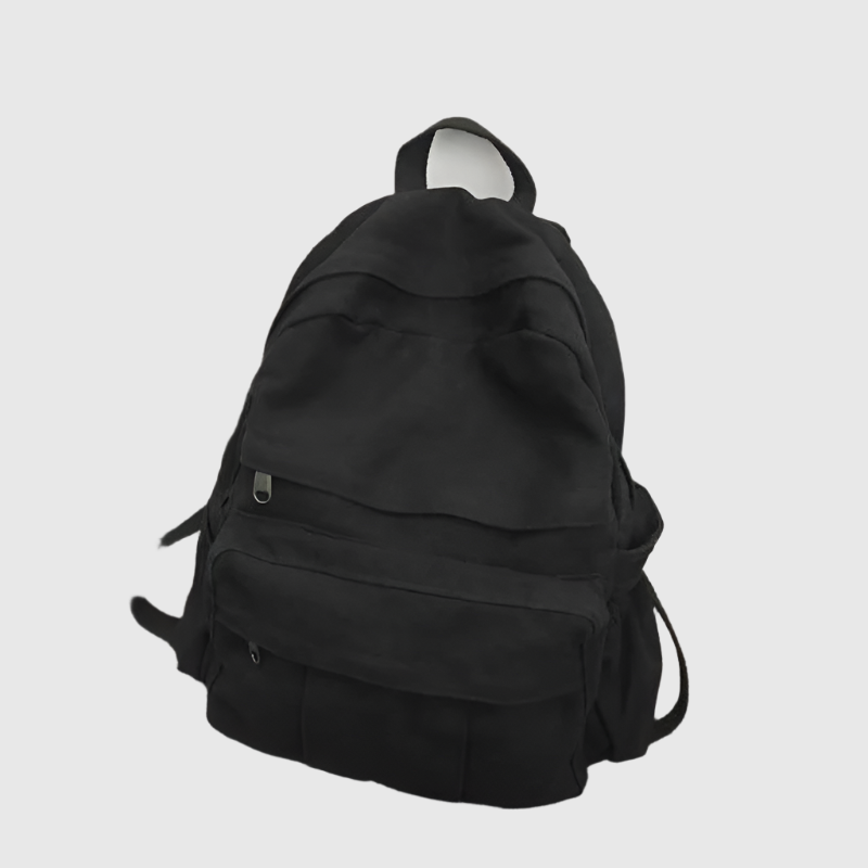 Compact Canvas Backpack with Front Pocket | Stylish and Practical Design