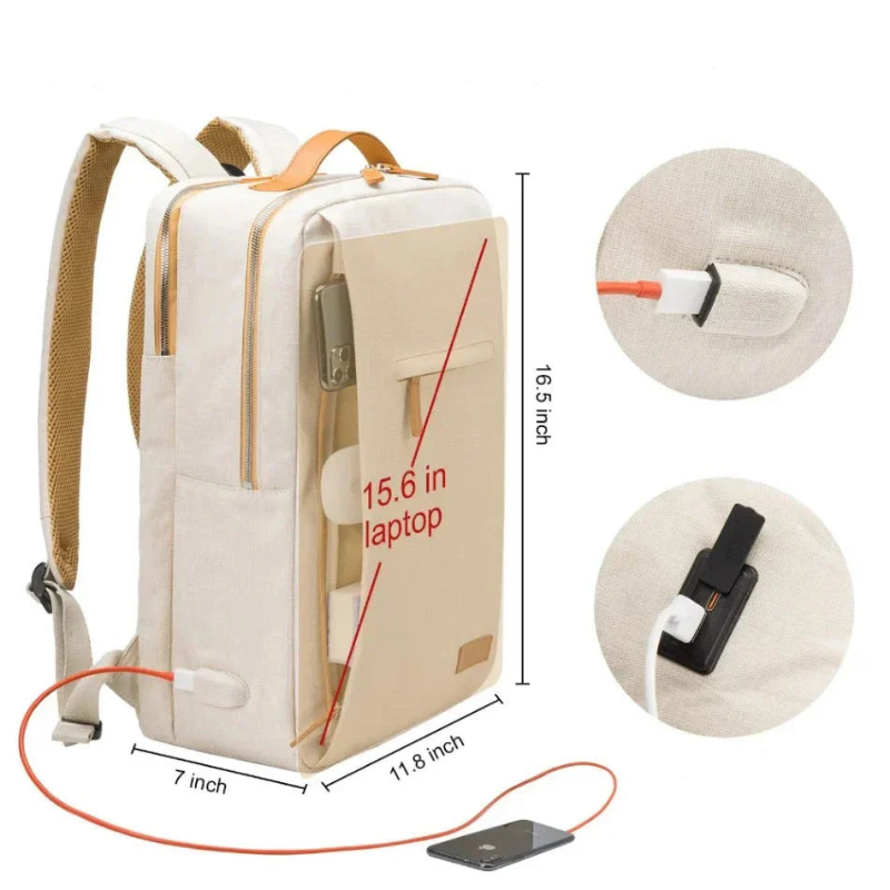 Multi-Purpose Lightweight Travel Backpack with USB charging port