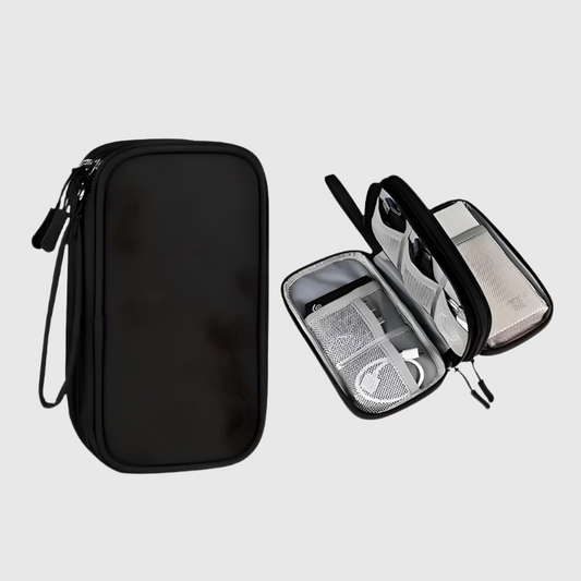 Travel Double Layer Cable Organizer Pouch